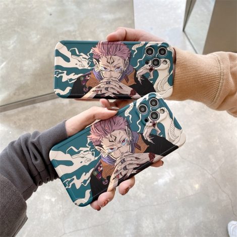 Cartoon Anime Jujutsu Kaisen Yuji Itadori Fushiguro Megumi Phone Case For Iphone 12 11 Pro X 1 - Jujutsu Kaisen Store
