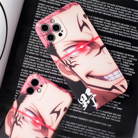 Jujutsu Kaisen Itadori Yuji Ryomen Sukuna Phone case For iPhone 12 Evil smile soft cover For 1 - Jujutsu Kaisen Store