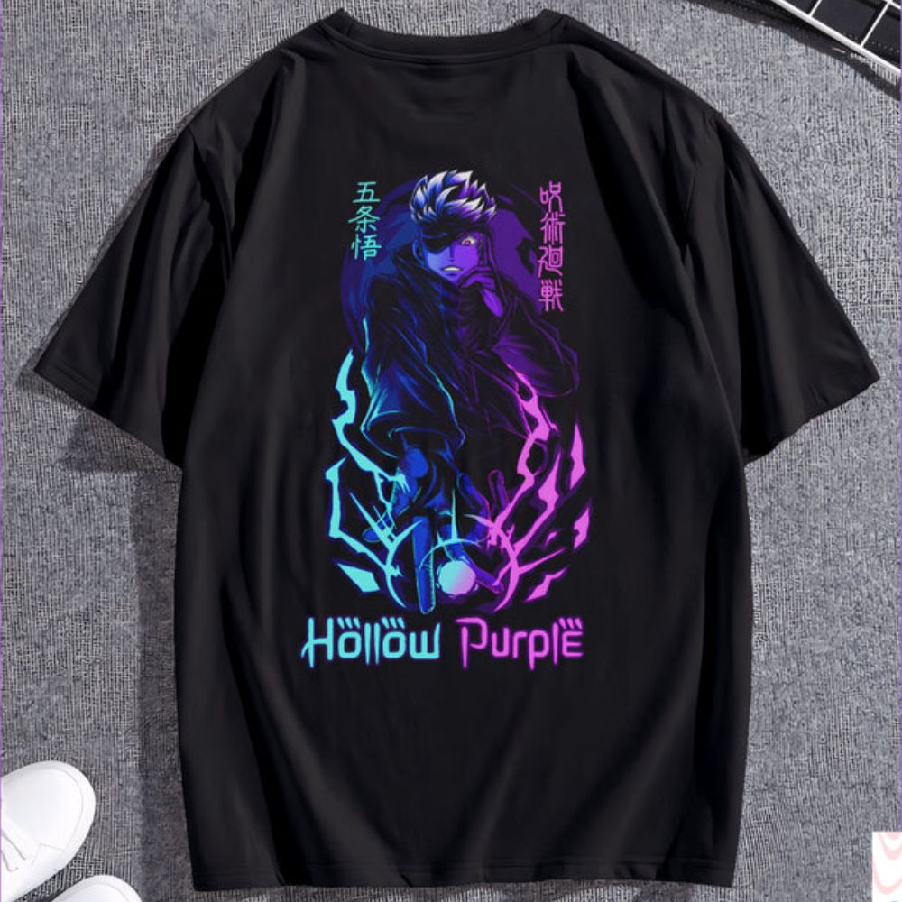 Gojo Hollow Purple Anime T shirt IP0104 1 - Jujutsu Kaisen Store