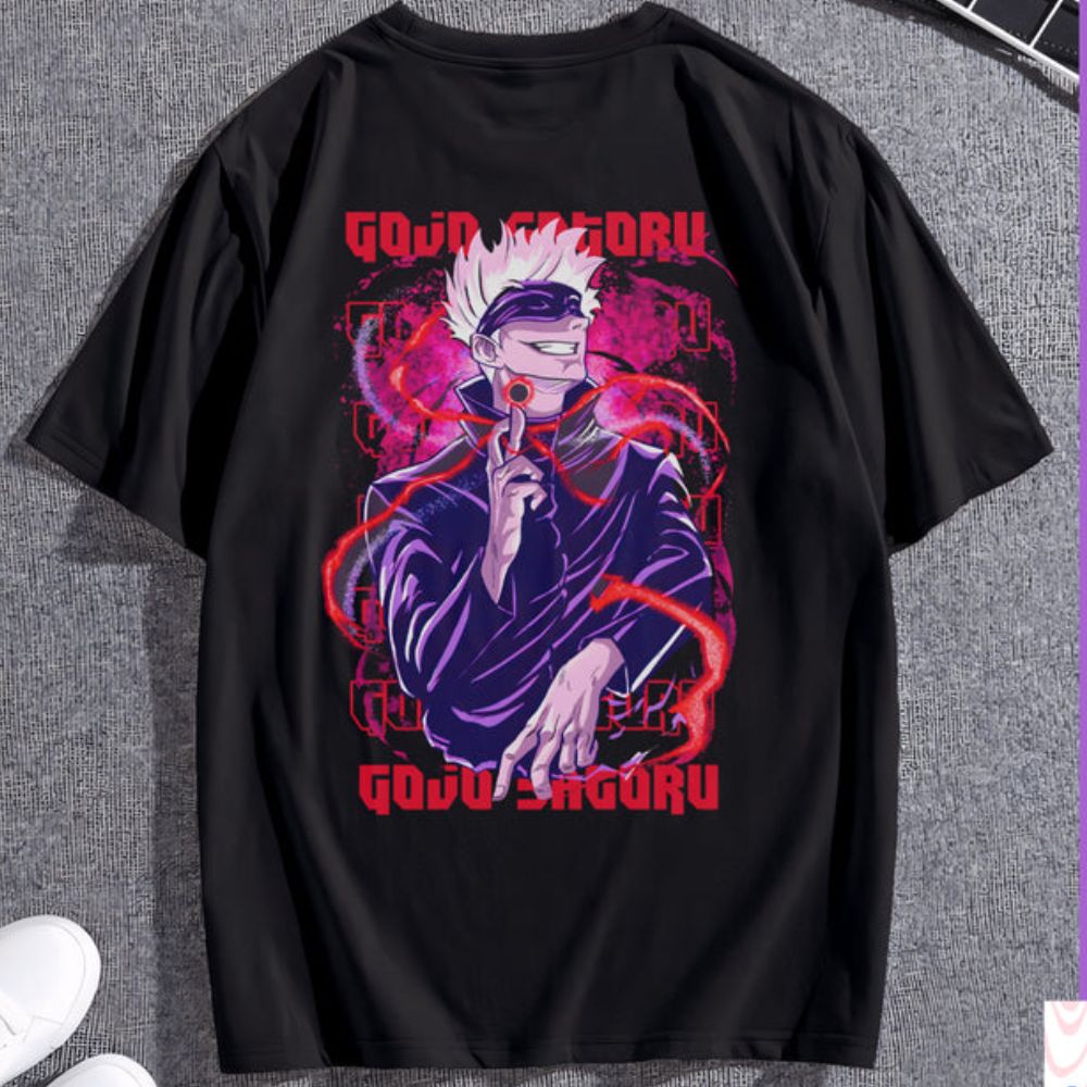 Gojo Hollow Purple Graphic Anime T shirt IP0104 1 - Jujutsu Kaisen Store