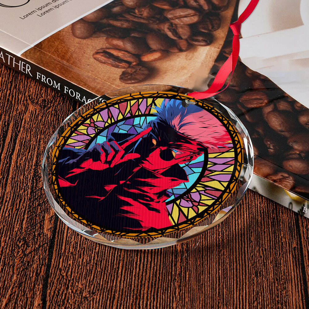 gojo stained glass ornament perfect gift for christmas holiday yin0t - Jujutsu Kaisen Store