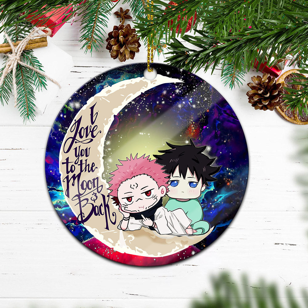 jujutsu kaisen gojo sakuna love you to the moon galaxy mica circle ornament perfect gift for holiday mwc5f - Jujutsu Kaisen Store