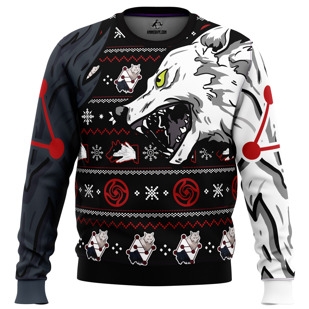 megumi-divine-dogs-jujutsu-kaisen-ugly-christmas-sweater-tjkr8